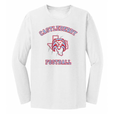 Unisex White Football LS