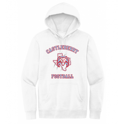 Unisex White Football Hoodie