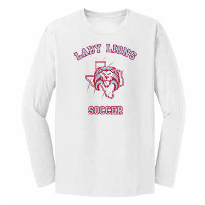 Unisex White Lady Lions Soccer LS