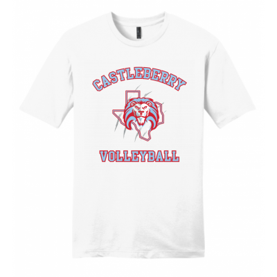 Men's White Volleyball Tee