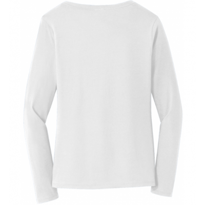 Women's White Baseball LS