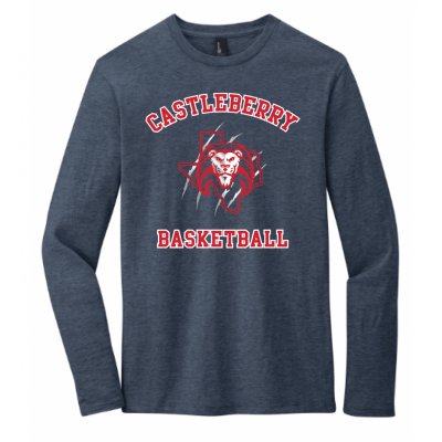 Unisex Navy Basketball LS