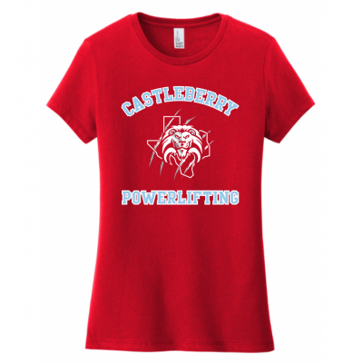 Women's Red Powerlifting Tee