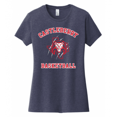 Women's Navy Basketball Tee