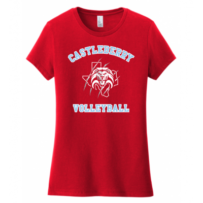 Women's Red Volleyball Tee