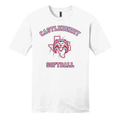 Men's White Softball Tee
