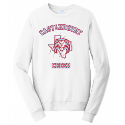 Unisex White Cheer Sweatshirt