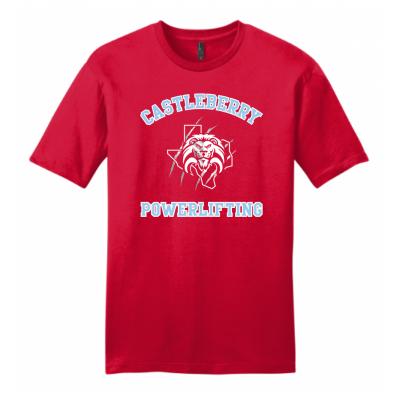 Men's Red Powerlifting Tee