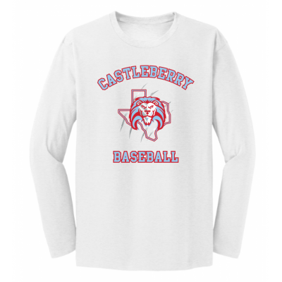 Unisex White Baseball LS