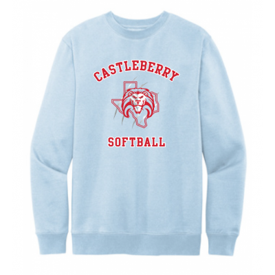 Unisex Light Blue Softball Sweatshirt