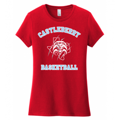 Women's Red Basketball Tee