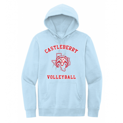 Unisex Light Blue Volleyball  Hoodie