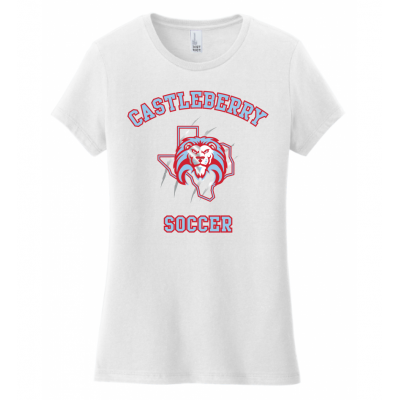 Women's White Soccer Tee