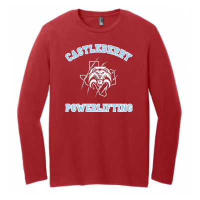 Unisex Red Powerlifting LS