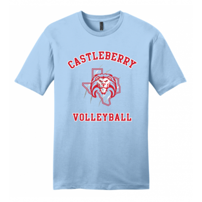 Men's Light Blue Volleyball Tee