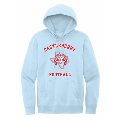 Unisex Light Blue Football Hoodie