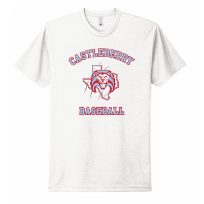 Unisex White Baseball Tee