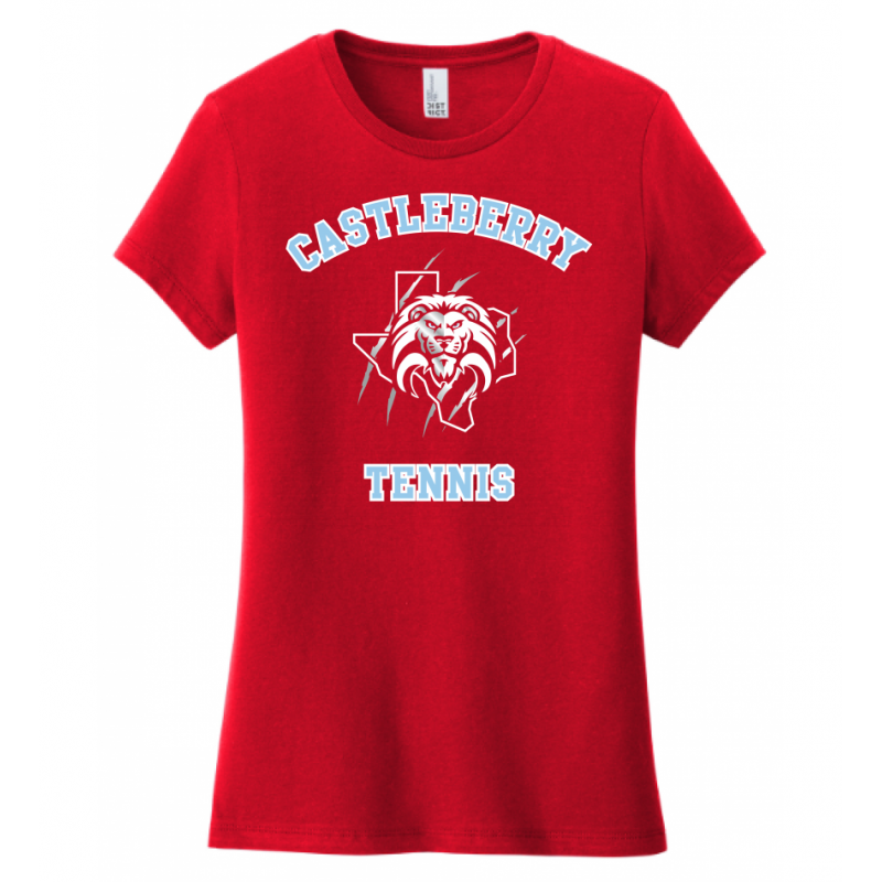 Women's Red Tennis Tee