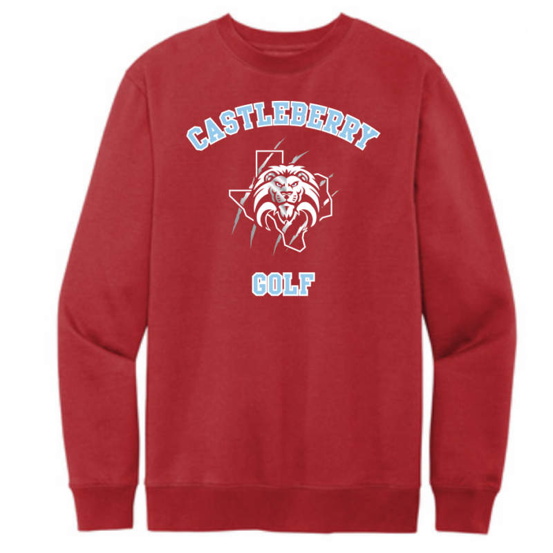 Unisex Red Golf Sweatshirt