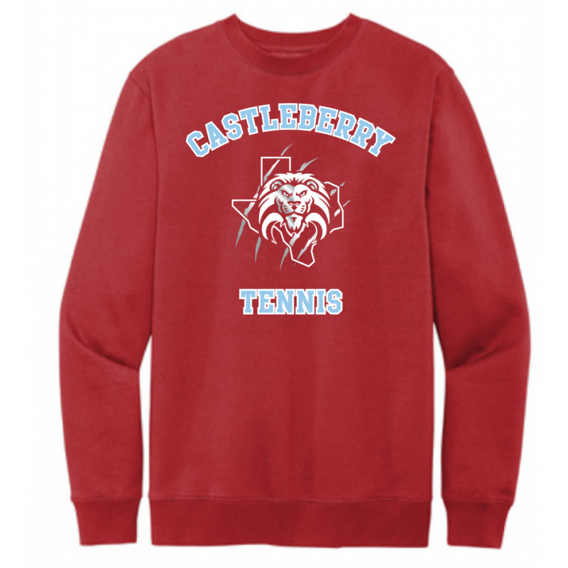 Unisex Red Tennis Sweatshirt