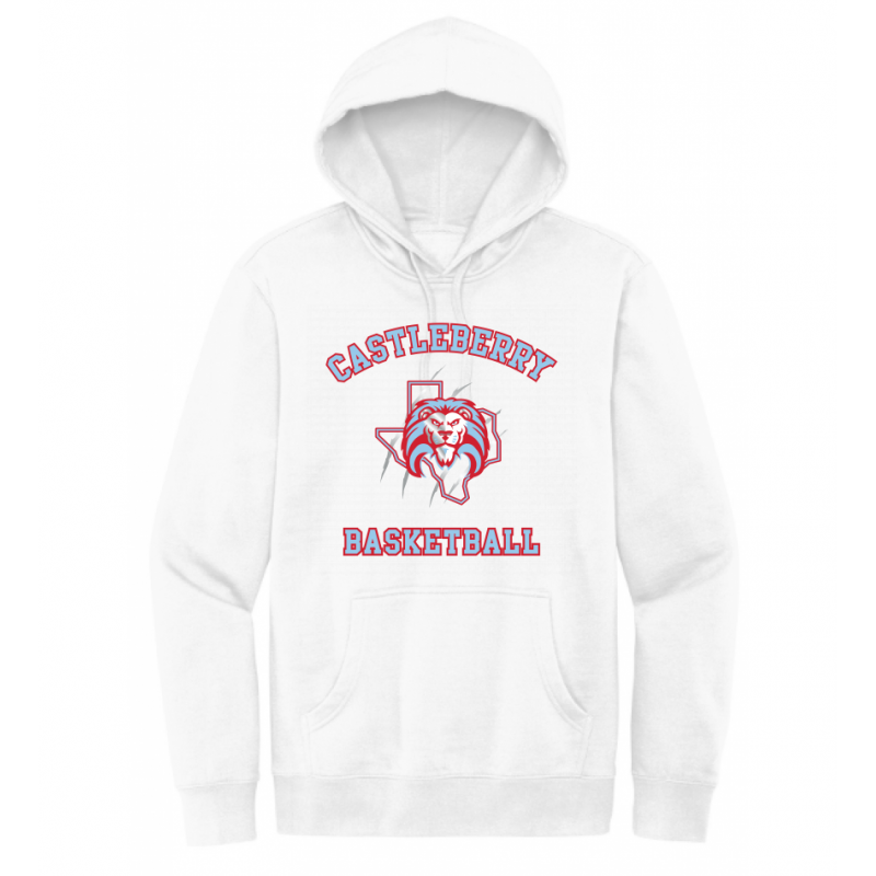 Unisex White Basketball Hoodie