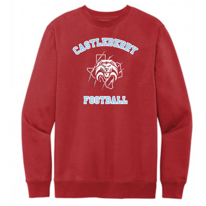 Unisex Red Football Sweatshirt