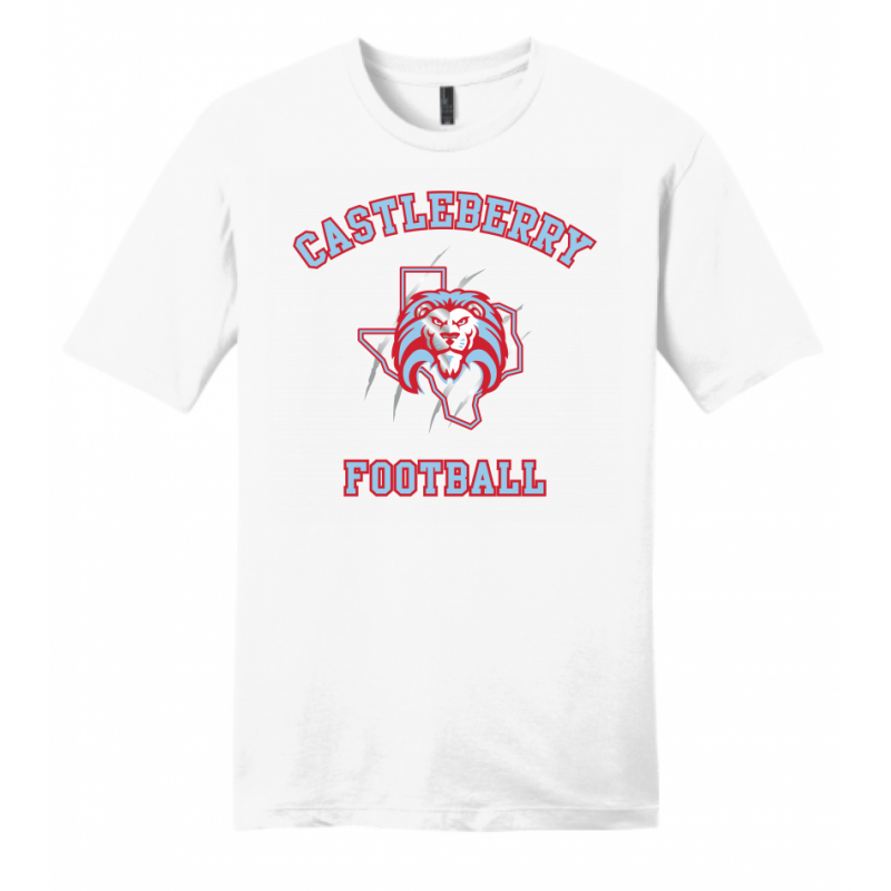 Men's White Football Tee