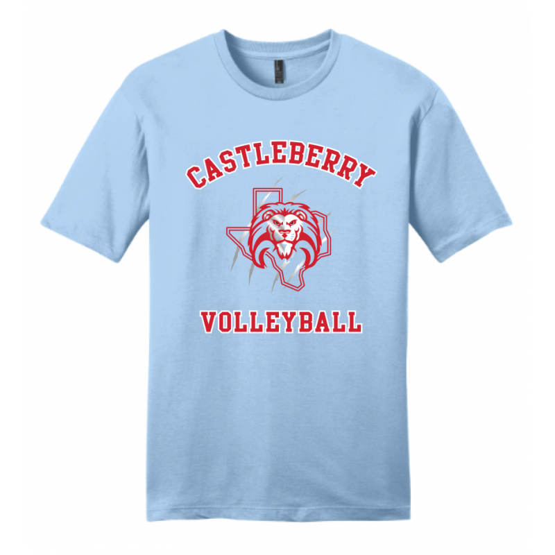 Men's Light Blue Volleyball Tee