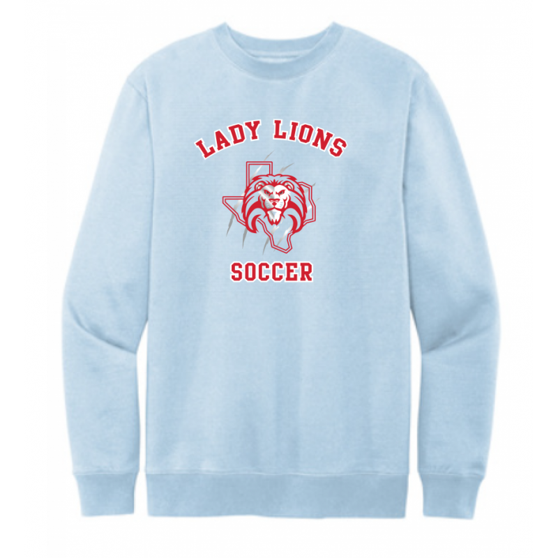 Unisex Light Blue Lady Lions Soccer Sweatshirt