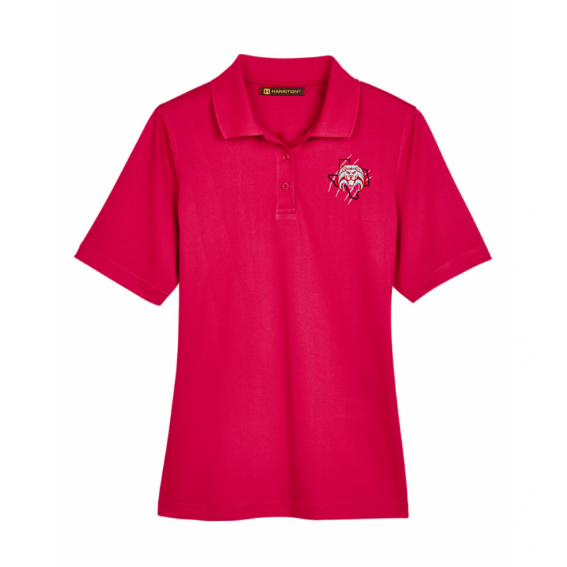 Women's Red Harriton Polo
