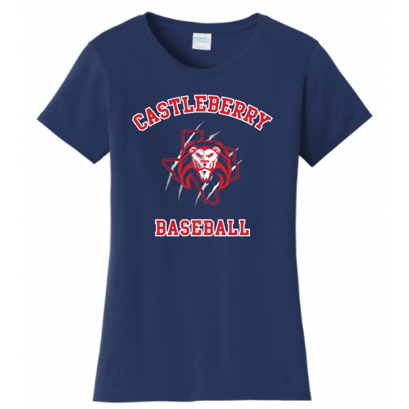 Women's Navy Baseball Tee