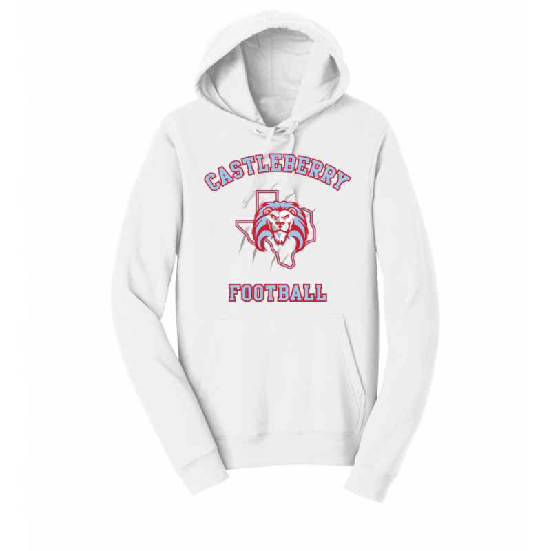 Unisex White Football Hoodie