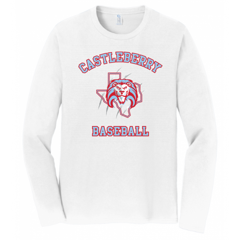 Unisex White Baseball LS