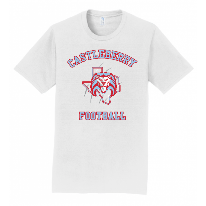 Men's White Football Tee