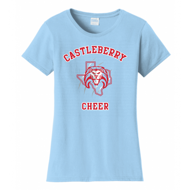 Women's Light Blue Cheer Tee