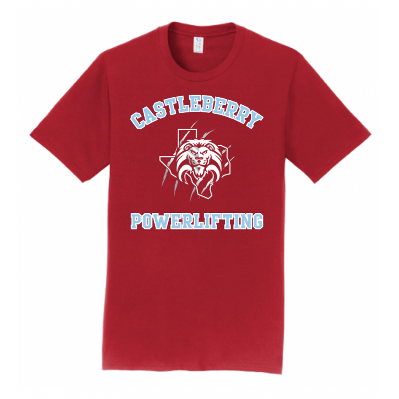 Men's Red Powerlifting Tee