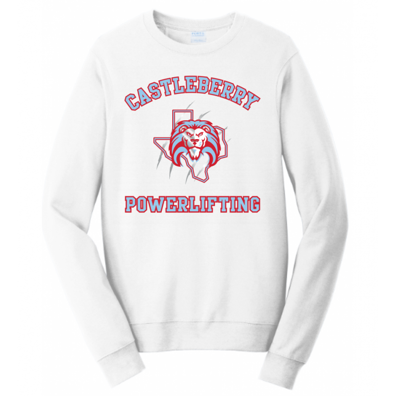 Unisex White Powerlifting Sweatshirt