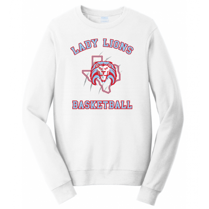 Unisex White Lady Lions Basketball Sweatshirt