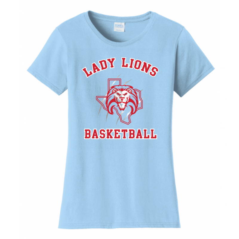 Women's Light Blue Lady Lions Basketball Tee
