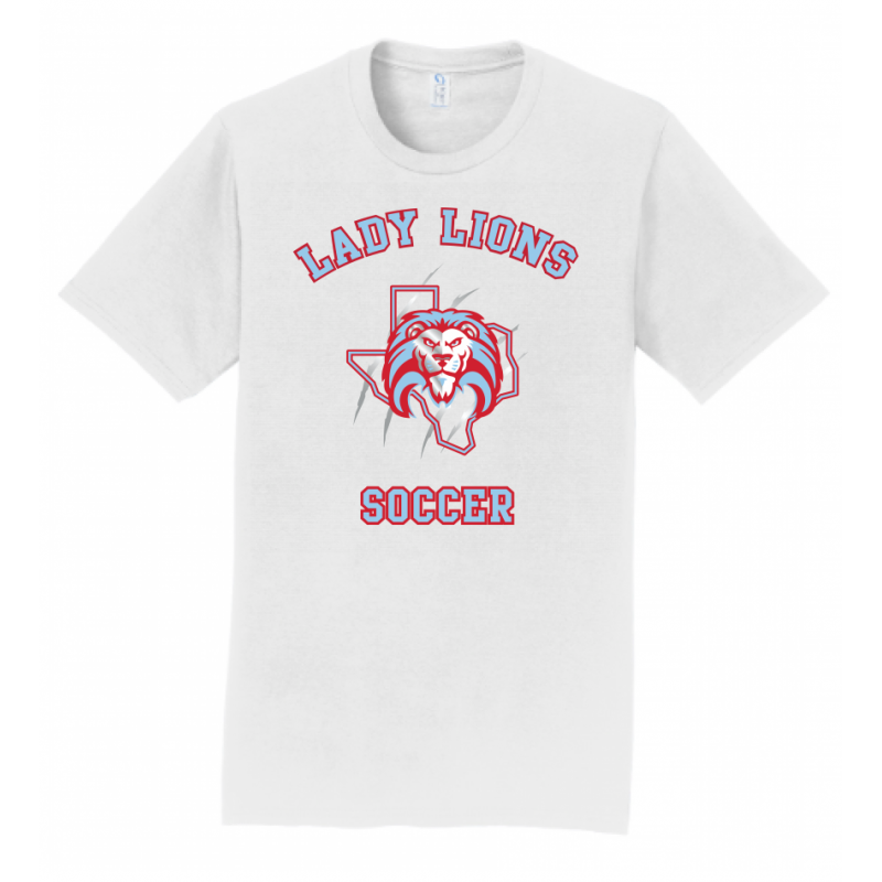 Men's White Lady Lions Soccer Tee