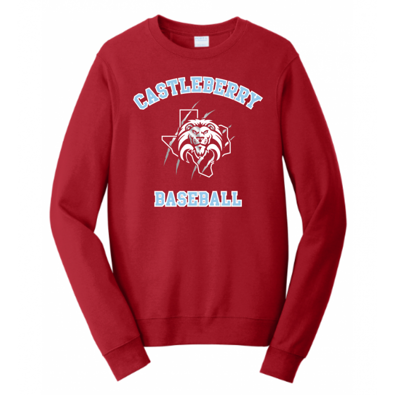 Unisex Red Baseball Sweatshirt
