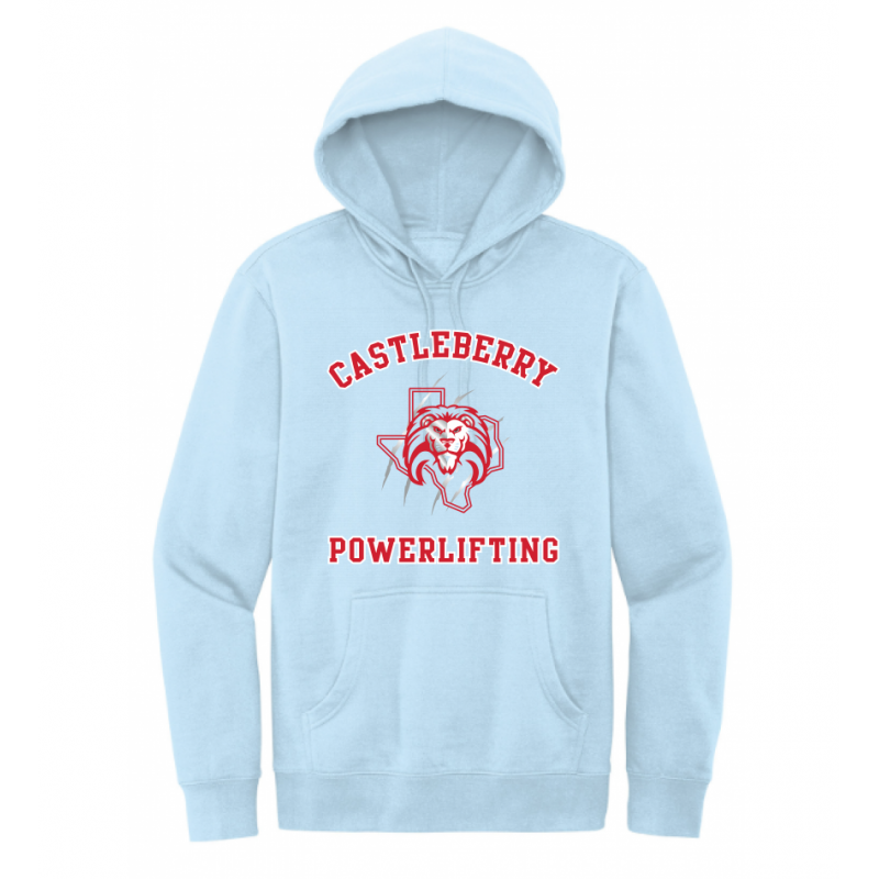 Unisex Light Blue Powerlifting Hoodie