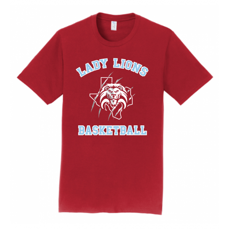 Men's Red Lady Lions Basketball Tee