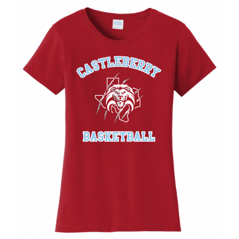 Women's Red Basketball Tee