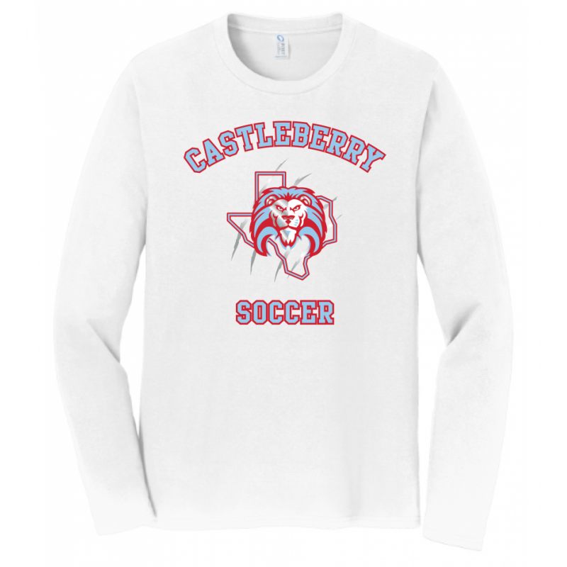 Unisex White Soccer LS