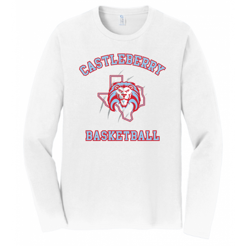 Unisex White Basketball LS
