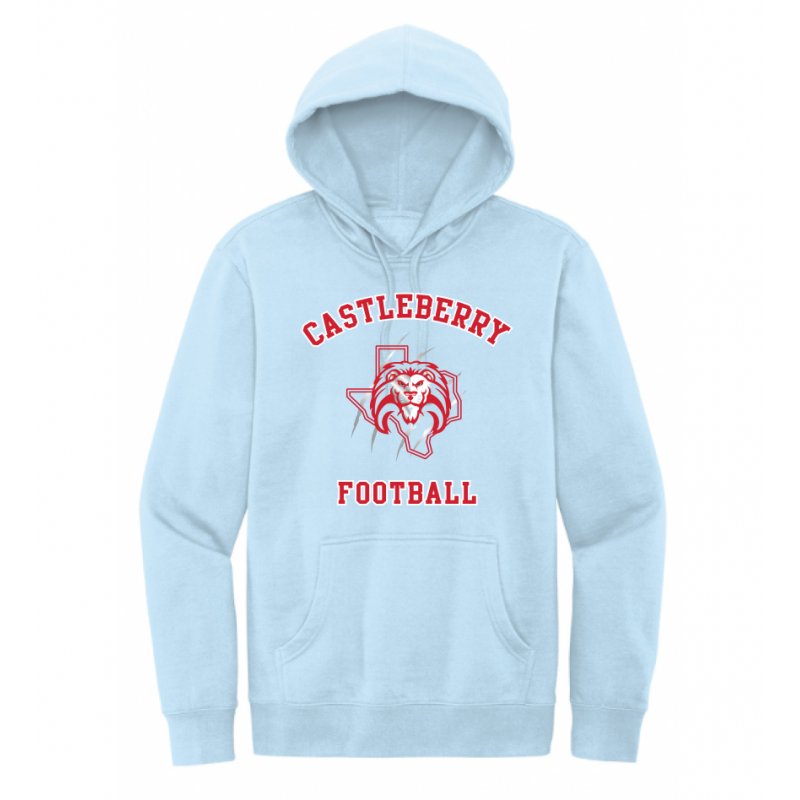 Unisex Light Blue Football Hoodie
