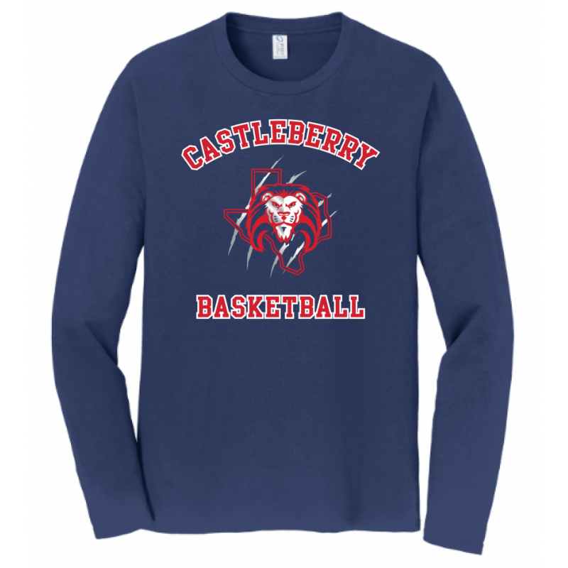 Unisex Navy Basketball LS