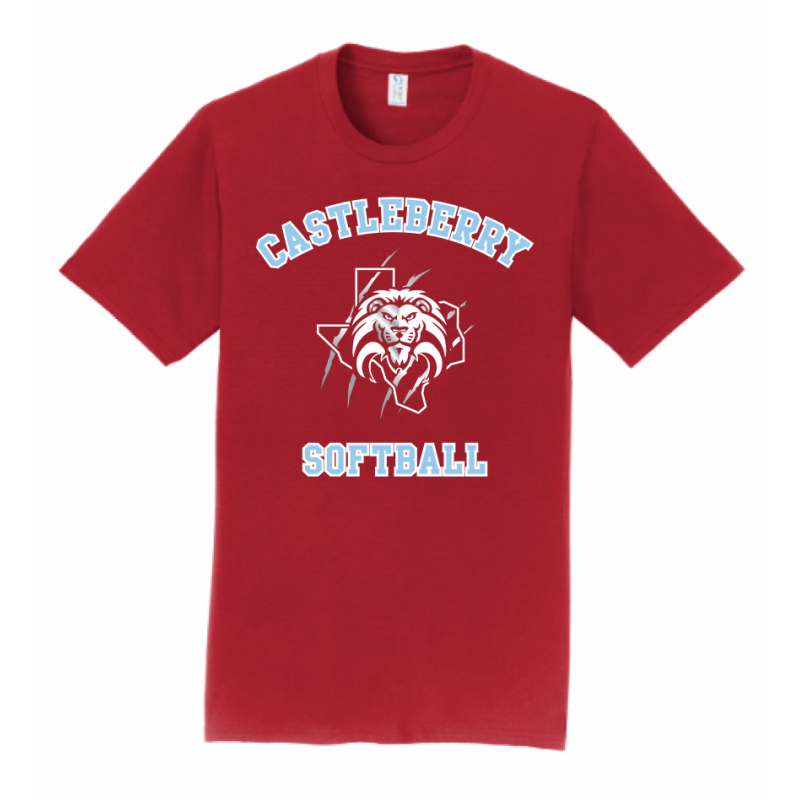 Men's Red Softball Tee