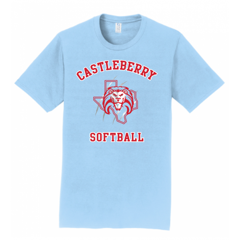 Men's Light Blue Softball Tee